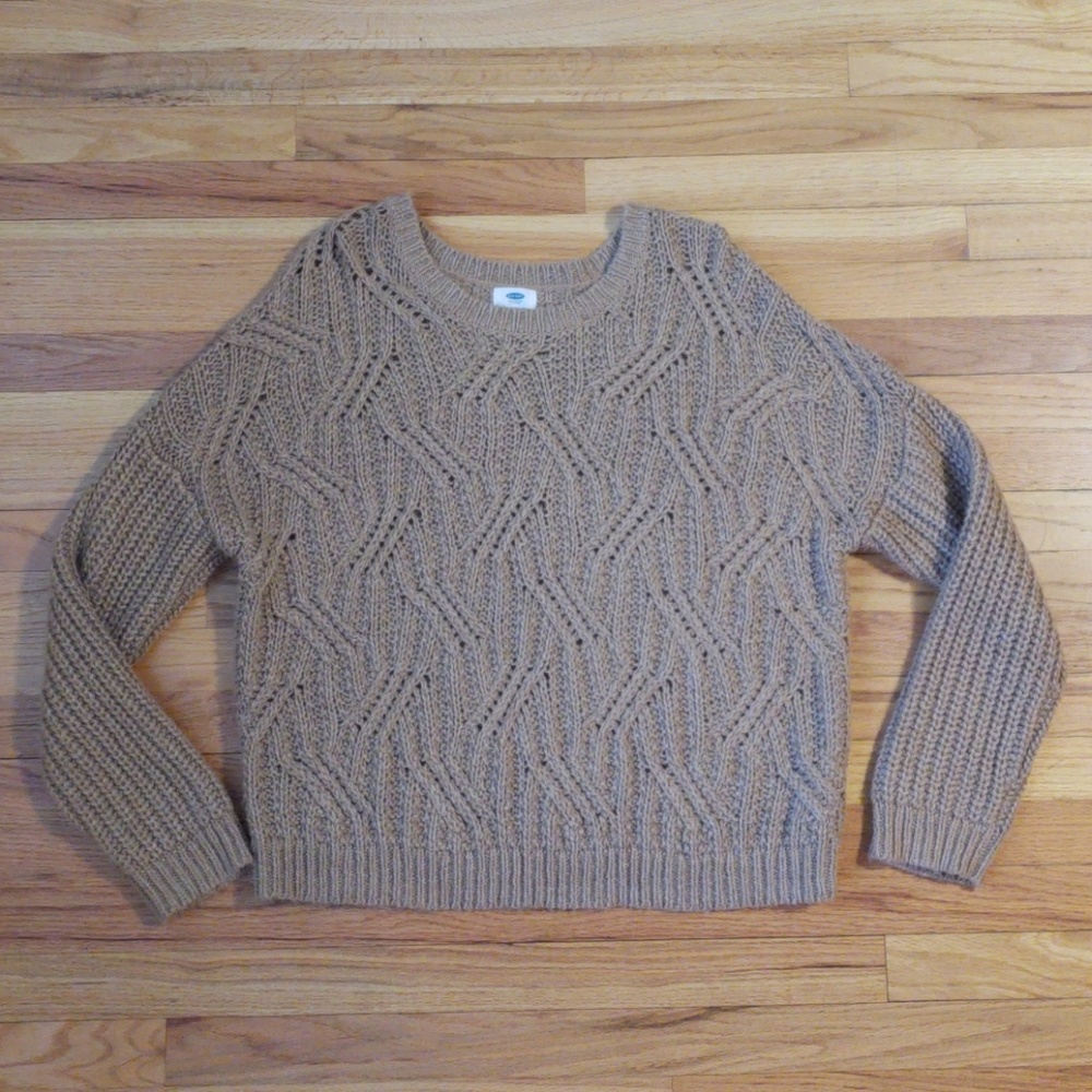 Brown/taupe chunky knit sweater XXL